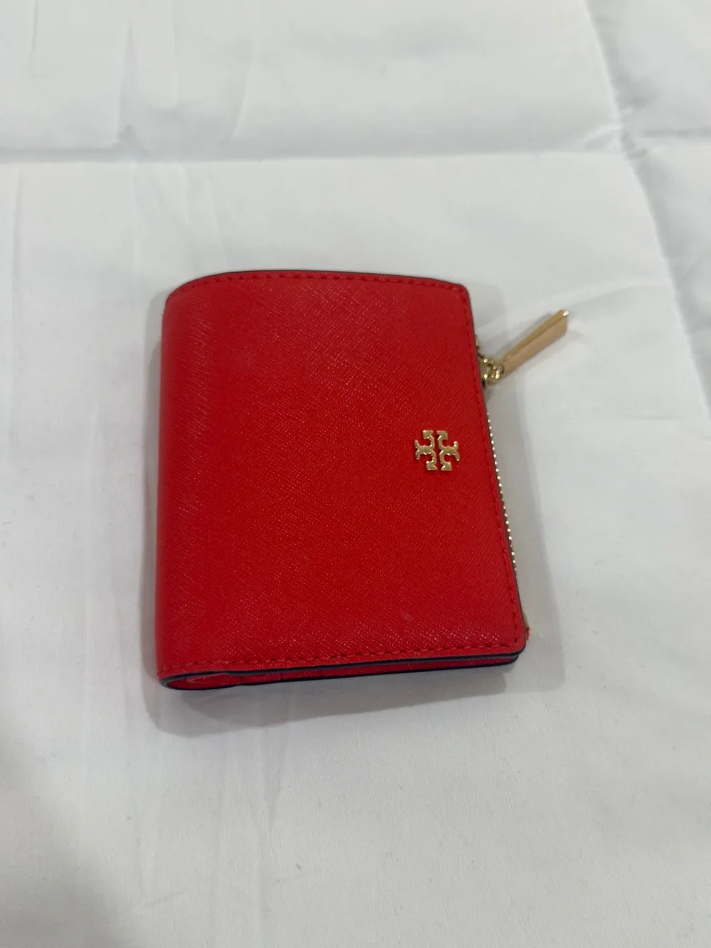 Tory Burch Red Orange Mini Satchel with Wallet